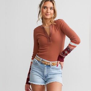 Free People | NWT Mikah Layering Thermal Cuff Top Sz S